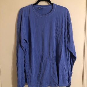 Plain Blue Long Sleeve Comfort Colors T-Shirt